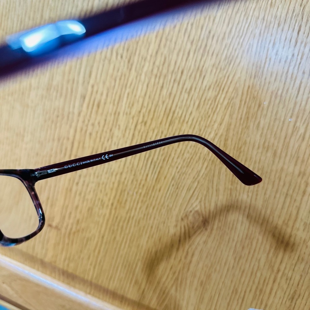 Gucci glasses eyeglasses designer luxury fashion authentic brown red gg logo - Picture 5 of 13